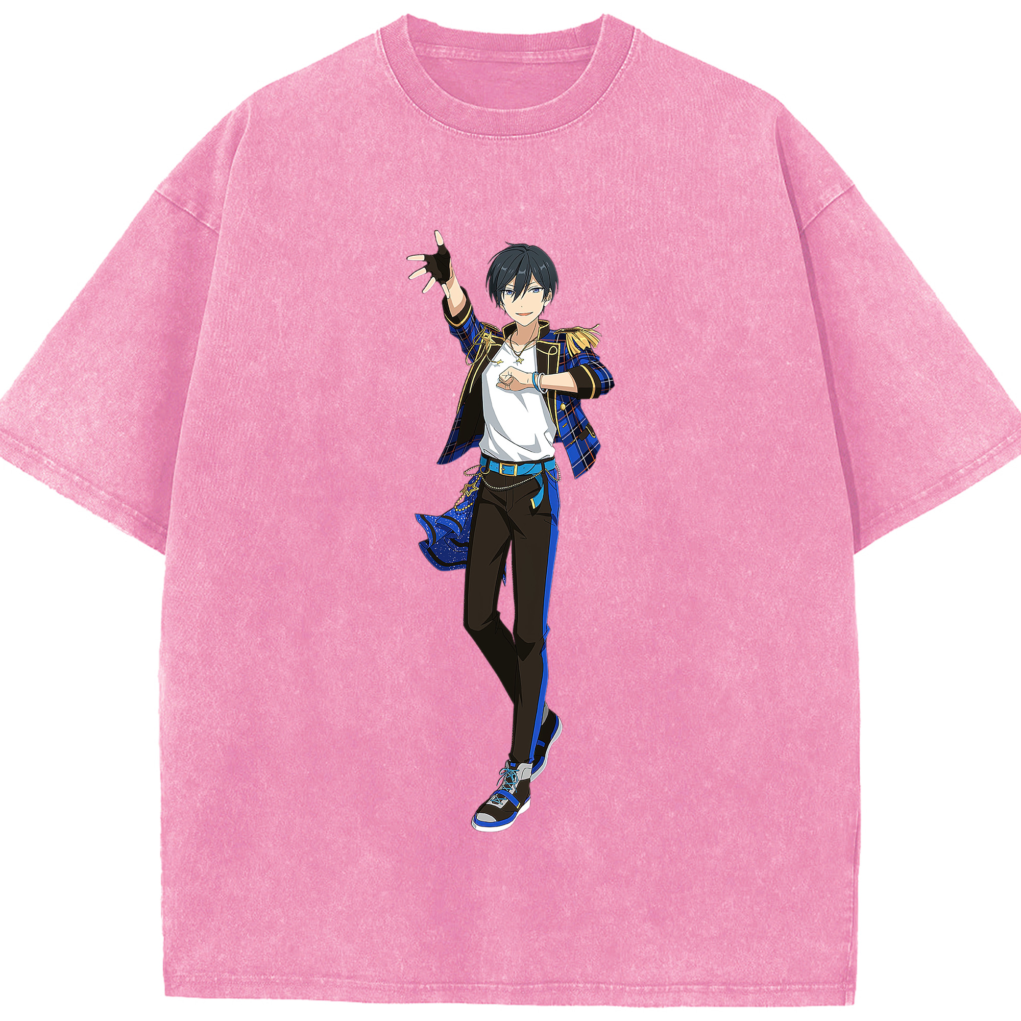 （画像用） あんさんぶるスターズ! Ensemble Stars 綿100% ヴィンテージ風 半袖Tシャツ（フロントプリント）